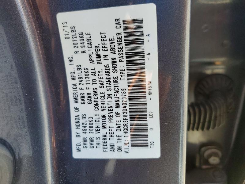 Продажа на аукционе авто 2013 Honda Accord, vin: 1HGCR3F83DA023789, номер лота: 59812506
