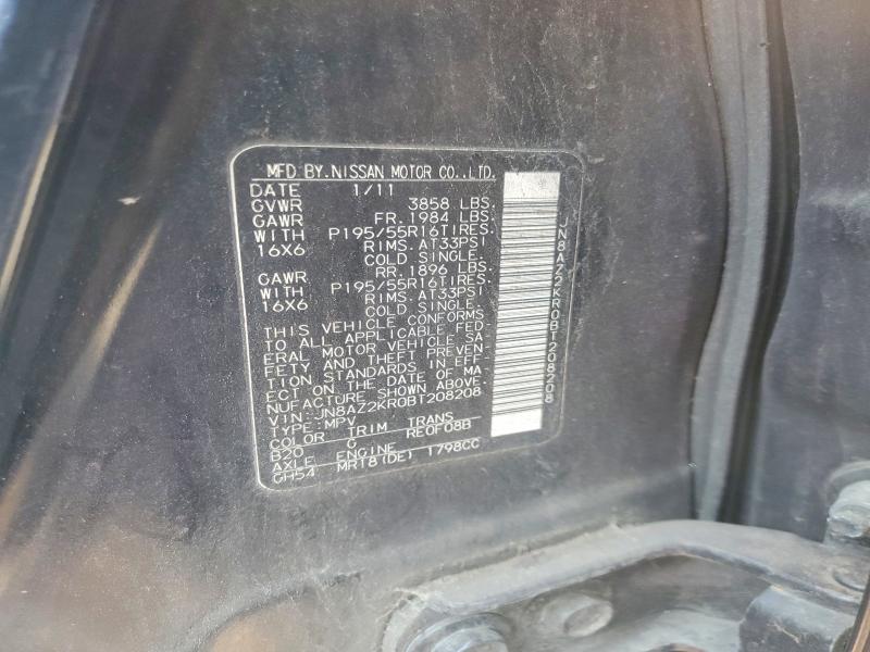 Продаж на аукціоні авто 2011 Nissan Cube, vin: JN8AZ2KR0BT208208, номер лоту: 60401196