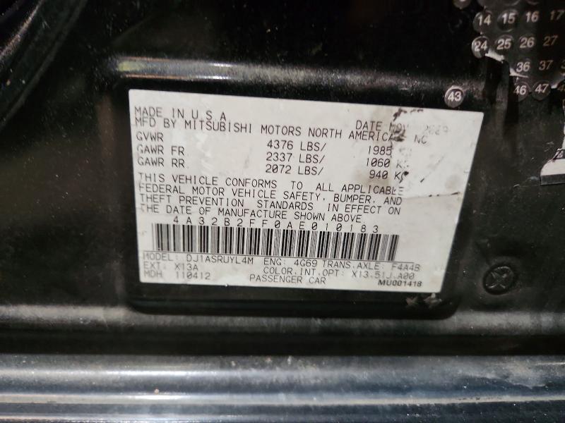 Продажа на аукционе авто 2010 Mitsubishi Galant, vin: 4A32B2FF0AE010183, номер лота: 74516025