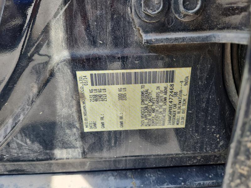 Aukcja sprzedaży 2014 Nissan Maxima, vin: 1N4AA5APXEC472468, numer aukcji: 63193266