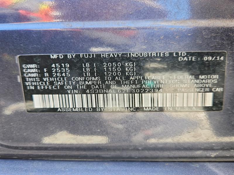 59904356 :رقم المزاد ، 4S3BNAL62F3022394 vin ، 2015 Subaru Legacy مزاد بيع