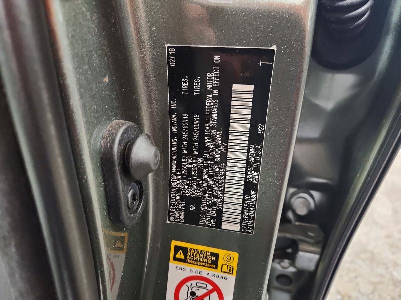 Продаж на аукціоні авто 2018 Toyota Highlander, vin: 5TDBZRFH3JS834844, номер лоту: 60195556