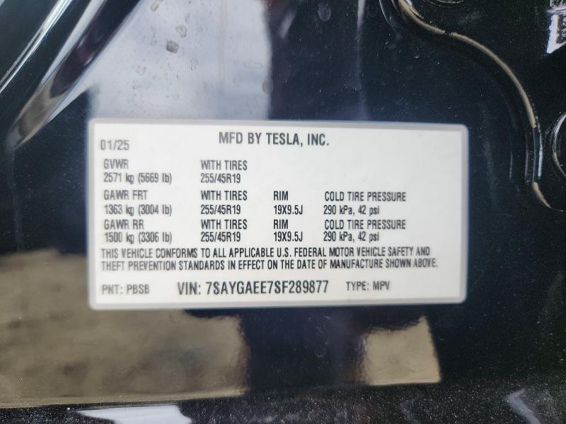 Aukcja sprzedaży 2025 Tesla Model Y, vin: 7SAYGAEE7SF289877, numer aukcji: 60688026