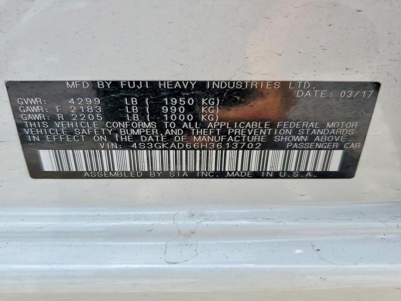 Aukcja sprzedaży 2017 Subaru Impreza, vin: 4S3GKAD66H3613702, numer aukcji: 60568246
