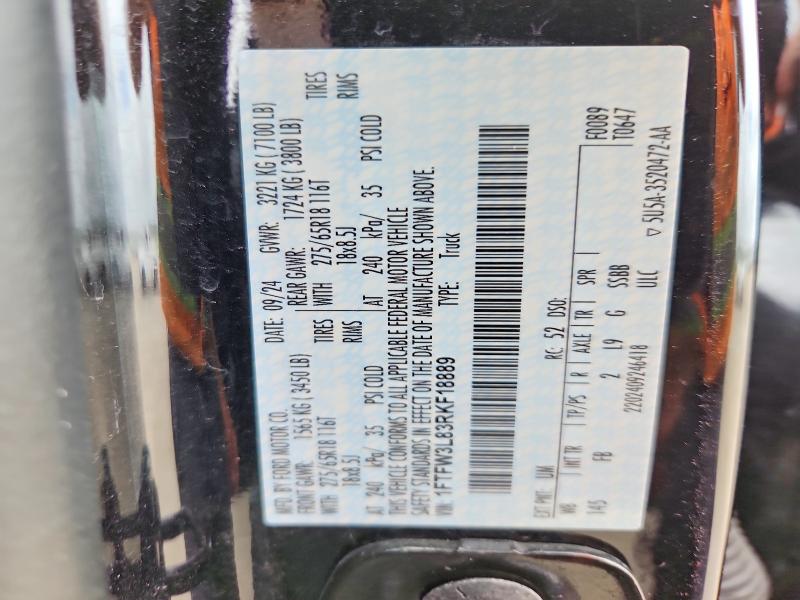 Продаж на аукціоні авто 2024 Ford F150, vin: 1FTFW3L83RKF18889, номер лоту: 61212816