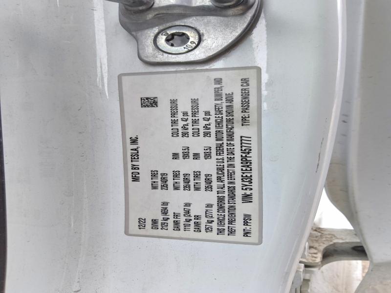 Aukcja sprzedaży 2023 Tesla Model 3, vin: 5YJ3E1EA9PF457777, numer aukcji: 61309236