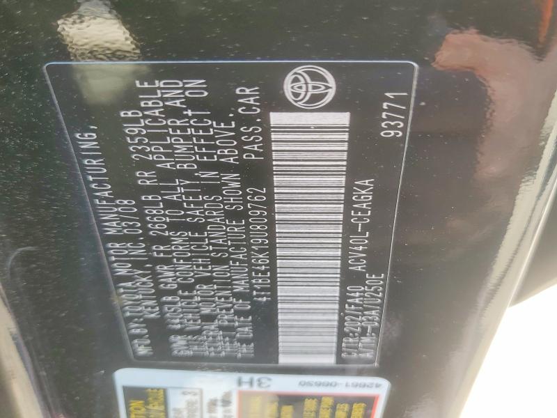 Aukcja sprzedaży 2009 Toyota Camry, vin: 4T1BE46K19U809762, numer aukcji: 61307306