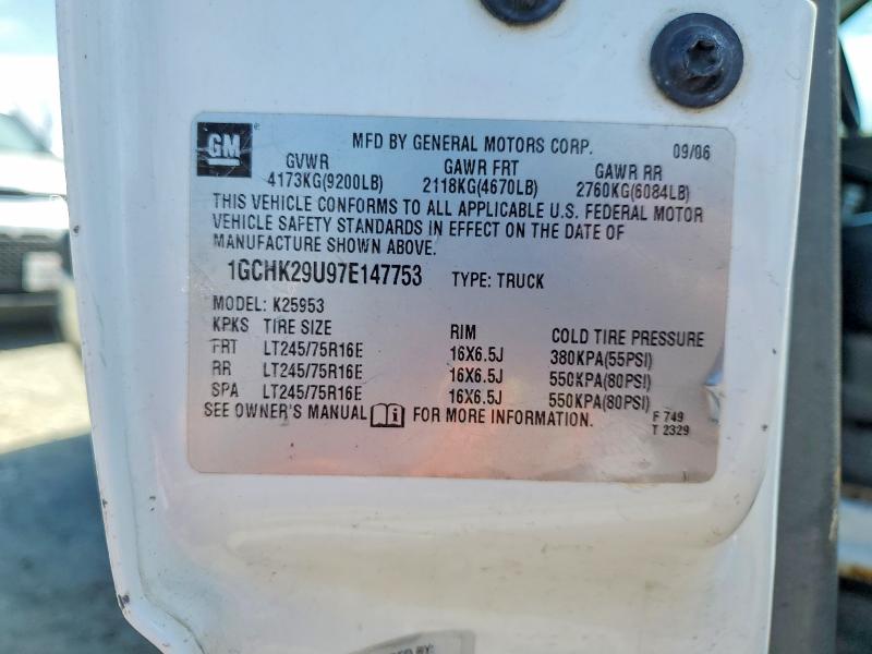 61493686 :رقم المزاد ، 1GCHK29U97E147753 vin ، 2007 Chevrolet Silverado مزاد بيع