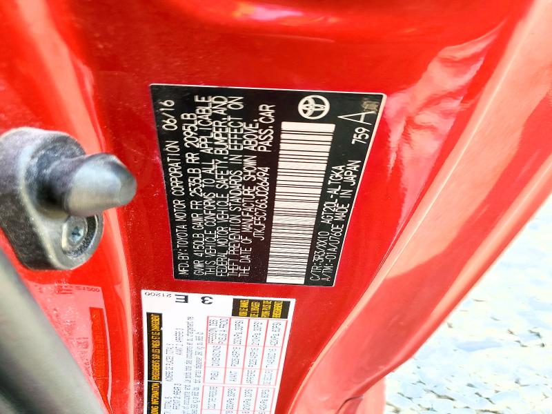 Aukcja sprzedaży 2016 Scion Tc, vin: JTKJF5C76GJ026494, numer aukcji: 61556236