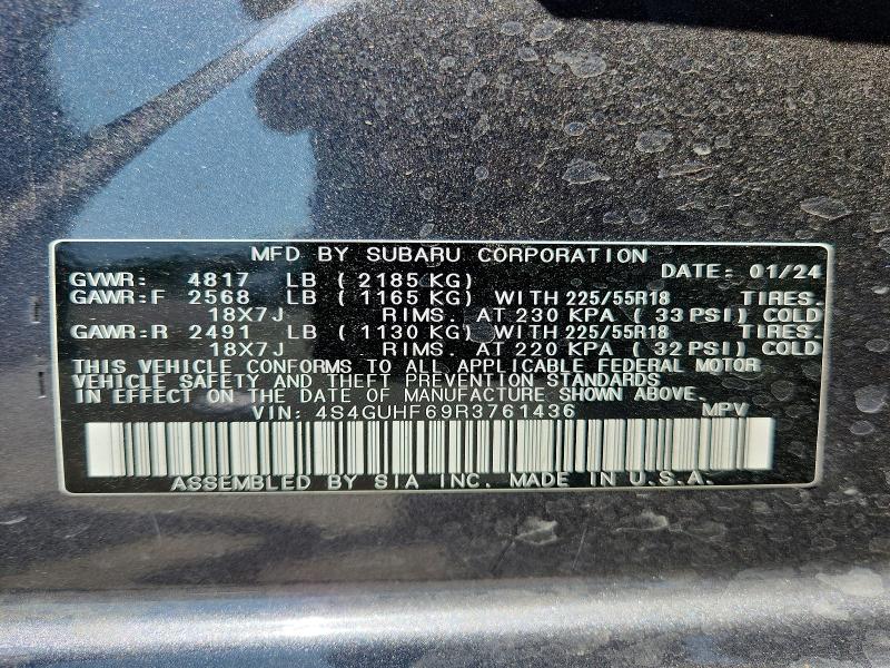 Продаж на аукціоні авто 2024 Subaru Crosstrek, vin: 4S4GUHF69R3761436, номер лоту: 62343156