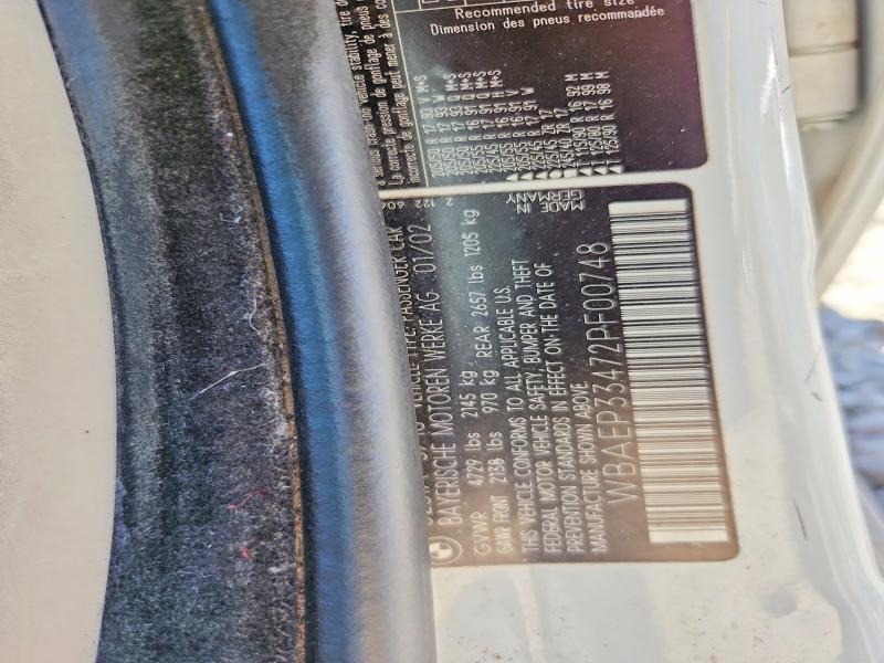 Продажа на аукционе авто 2002 Bmw 325, vin: WBAEP33472PF00748, номер лота: 60277526