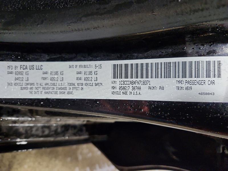 Продажа на аукционе авто 2015 Chrysler 200, vin: 1C3CCCABXFN718371, номер лота: 61622566