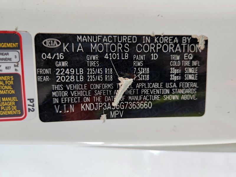 Продажа на аукционе авто 2016 Kia Soul, vin: KNDJP3A56G7363660, номер лота: 62518696