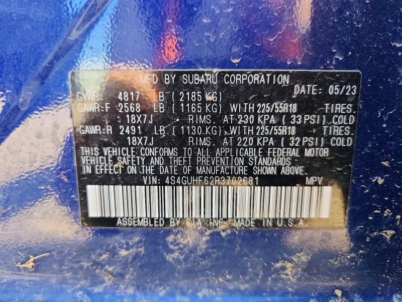 Aukcja sprzedaży 2024 Subaru Crosstrek, vin: 4S4GUHF62R3702681, numer aukcji: 60083276