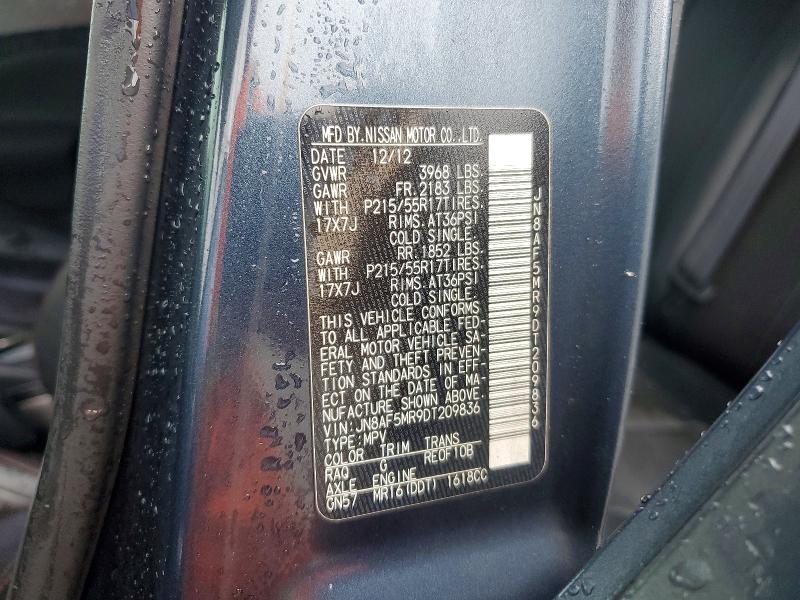 Aukcja sprzedaży 2013 Nissan Juke, vin: JN8AF5MR9DT209836, numer aukcji: 61917826