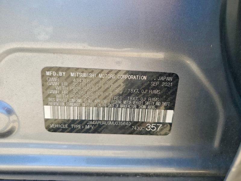 Aukcja sprzedaży 2021 Mitsubishi Outlander Sport, vin: JA4APUAU9MU035640, numer aukcji: 59888236