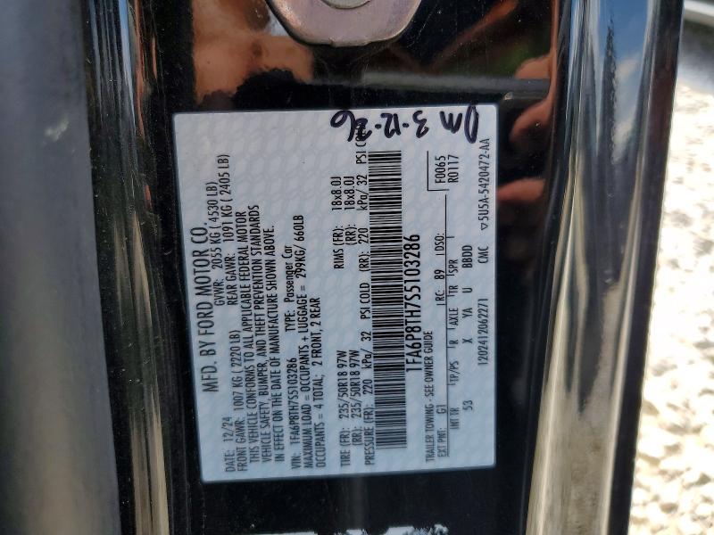 Продажа на аукционе авто 2025 Ford Mustang, vin: 1FA6P8TH7S5103286, номер лота: 59744866