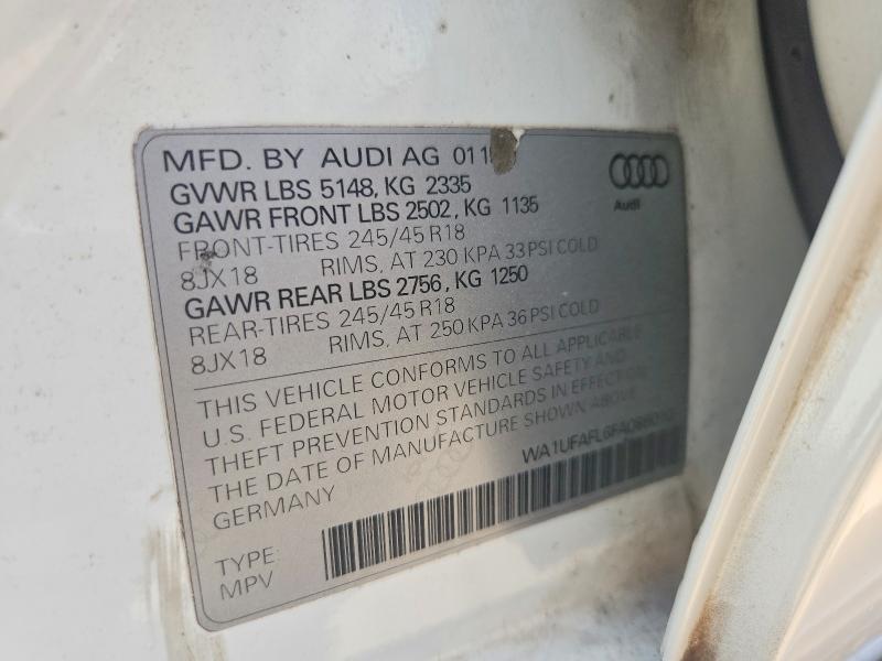 Aukcja sprzedaży 2015 Audi A4 Allroad, vin: WA1UFAFL6FA088010, numer aukcji: 59272836