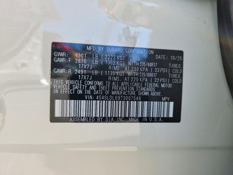 59316996 :رقم المزاد ، 4S4SLDL69T3007549 vin ، 2026 Subaru Forester مزاد بيع