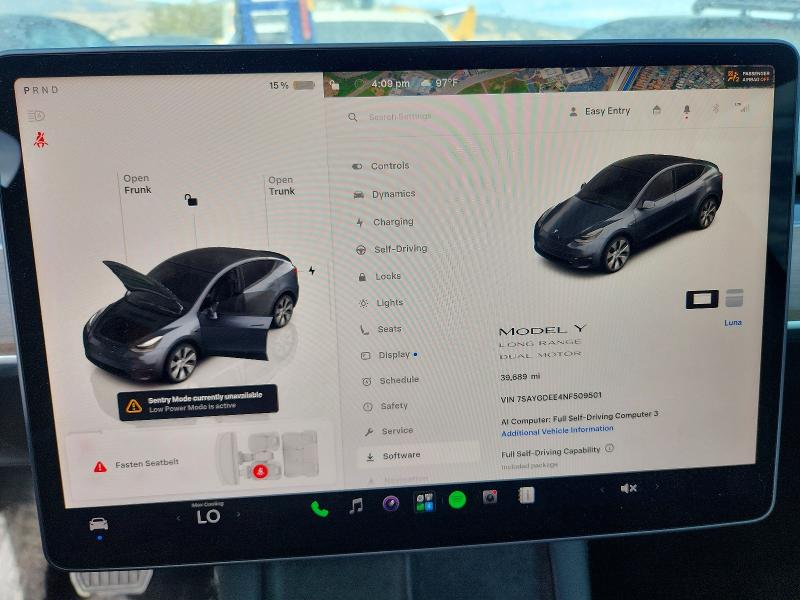 2022 Tesla Model Y მანქანა იყიდება აუქციონზე, vin: 7SAYGDEE4NF509501, აუქციონის ნომერი: 60226376