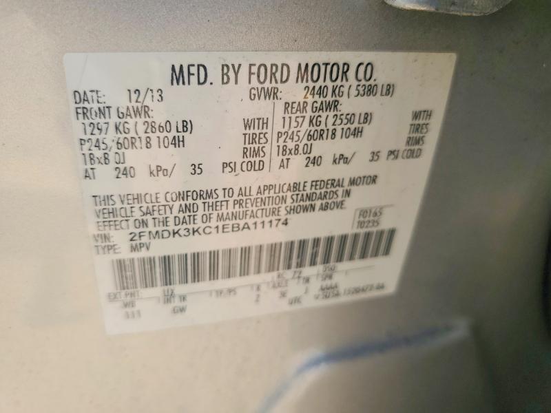 Продаж на аукціоні авто 2014 Ford Edge, vin: 2FMDK3KC1EBA11174, номер лоту: 59032446