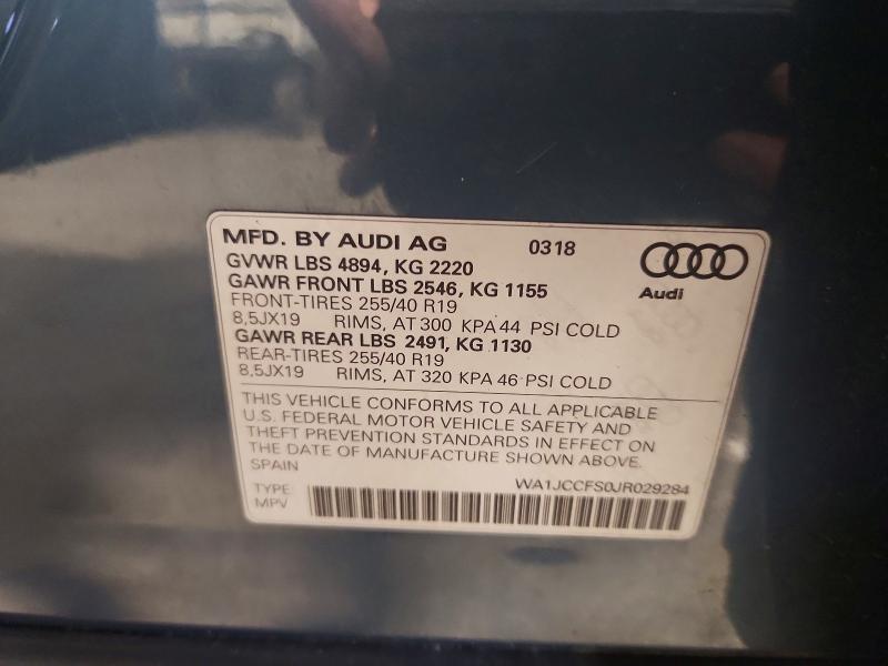 Продажа на аукционе авто 2018 Audi Q3, vin: WA1JCCFS0JR029284, номер лота: 59342816