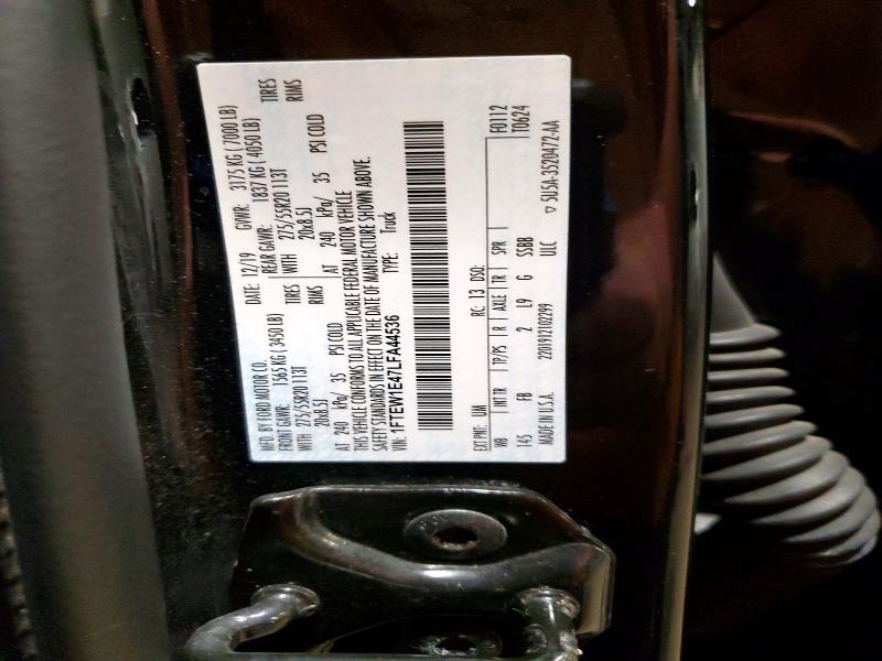 Aukcja sprzedaży 2020 Ford F150, vin: 1FTEW1E47LFA44536, numer aukcji: 61607116