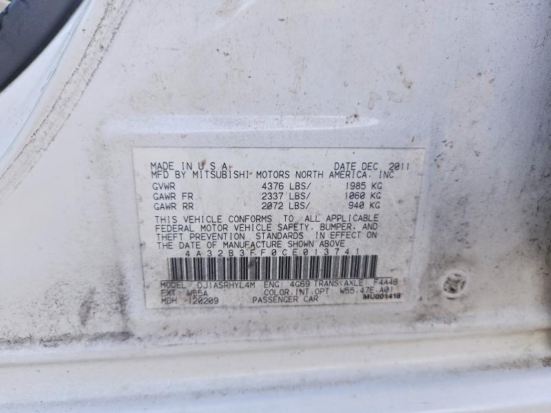 Auction sale of the 2012 Mitsubishi Galant, vin: 4A32B3FF0CE013741, lot number: 62492246