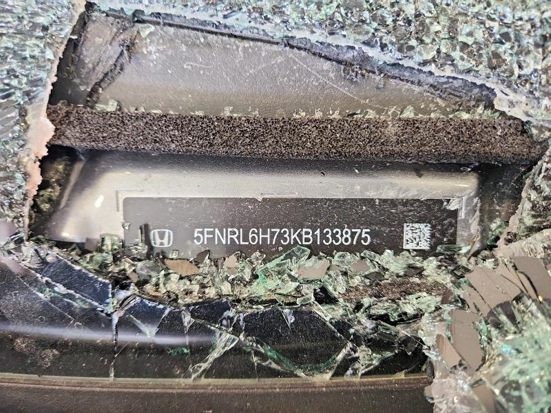 2019 Honda Odyssey მანქანა იყიდება აუქციონზე, vin: 5FNRL6H73KB133875, აუქციონის ნომერი: 59698126