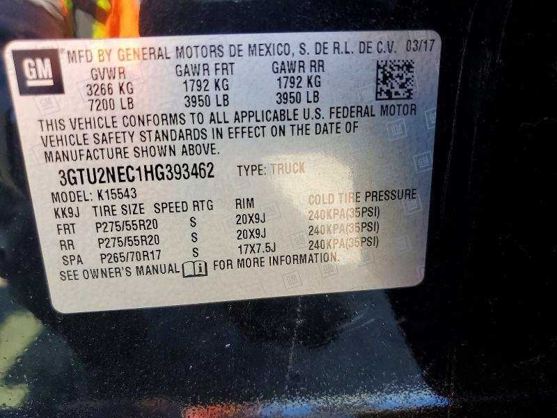 Продажа на аукционе авто 2017 Gmc Sierra, vin: 3GTU2NEC1HG393462, номер лота: 60512466