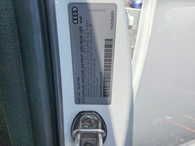 Aukcja sprzedaży 2016 Audi A3, vin: WAUA7GFF7G1019473, numer aukcji: 59987166