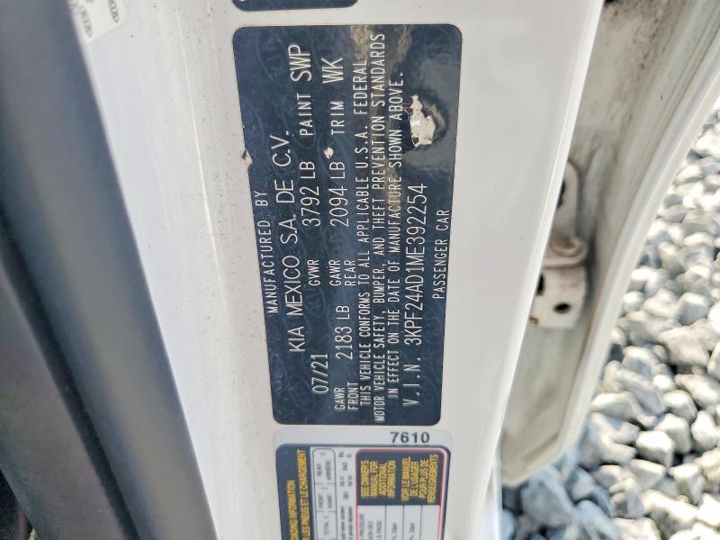 Продажа на аукционе авто 2021 Kia Forte, vin: 3KPF24AD1ME392254, номер лота: 59874736