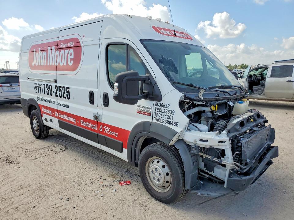 2021 Ram Promaster 2500 მანქანა იყიდება აუქციონზე, vin: 3C6LRVDG5ME566179, აუქციონის ნომერი: 58882686