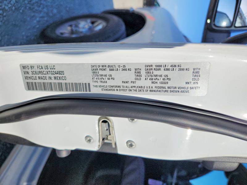 Продаж на аукціоні авто 2026 Ram 2500, vin: 3C6UR5CJXTG244920, номер лоту: 60772116