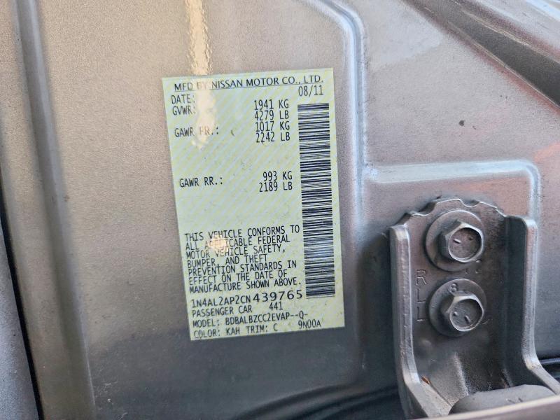 Aukcja sprzedaży 2012 Nissan Altima, vin: 1N4AL2AP2CN439765, numer aukcji: 60073516