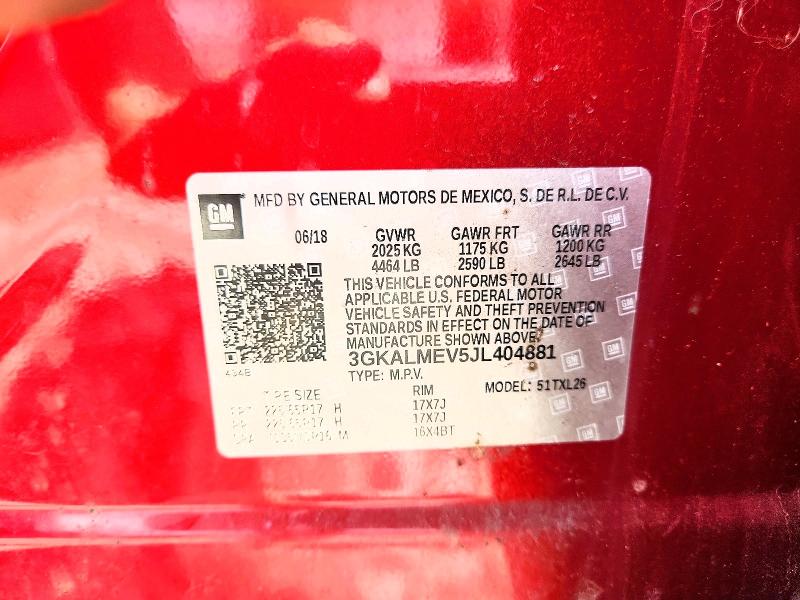 Продаж на аукціоні авто 2018 Gmc Terrain, vin: 3GKALMEV5JL404881, номер лоту: 60188276