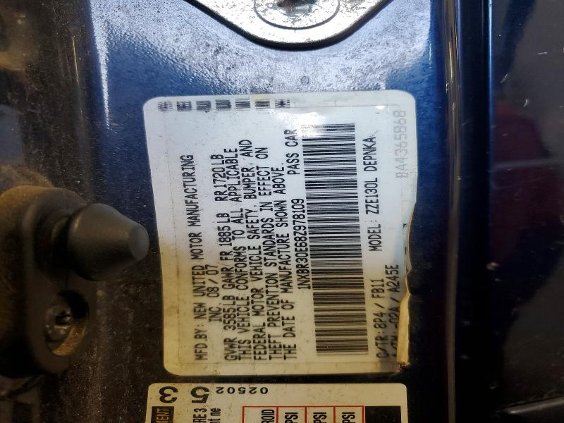 Продажа на аукционе авто 2008 Toyota Corolla, vin: 1NXBR30E68Z978109, номер лота: 59111756