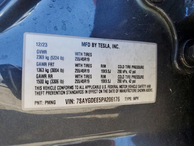 Aukcja sprzedaży 2023 Tesla Model Y, vin: 7SAYGDEE5PA206176, numer aukcji: 60329986