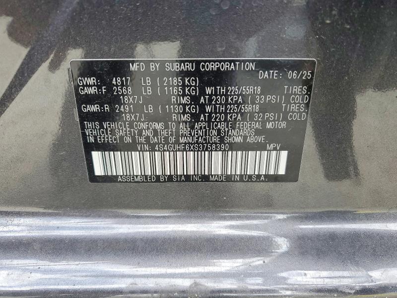 Продаж на аукціоні авто 2025 Subaru Crosstrek, vin: 4S4GUHF6XS3758390, номер лоту: 59318616