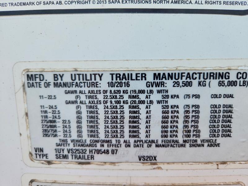 Продажа на аукционе авто 2017 Utility Trailer Dry Van, vin: 1UYVS2532H7054807, номер лота: 54712056