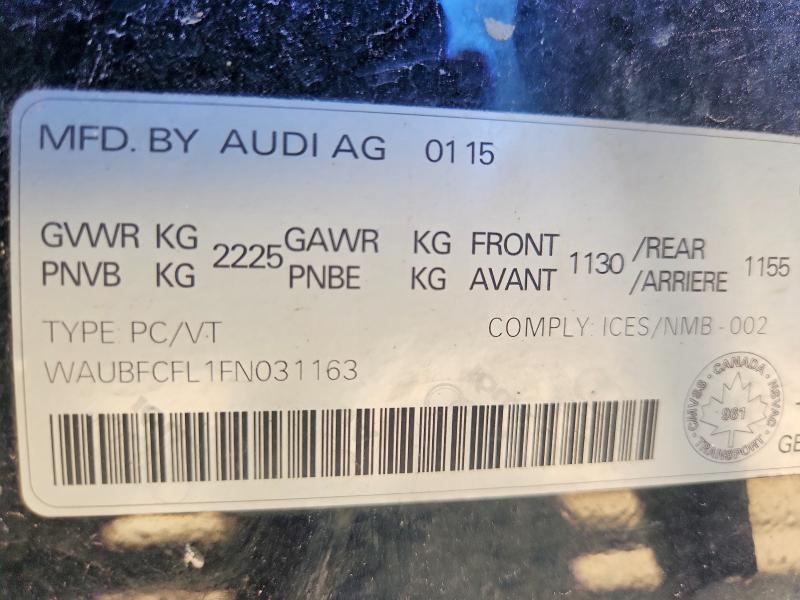 Продажа на аукционе авто 2015 Audi A4, vin: WAUBFCFL1FN031163, номер лота: 60132086