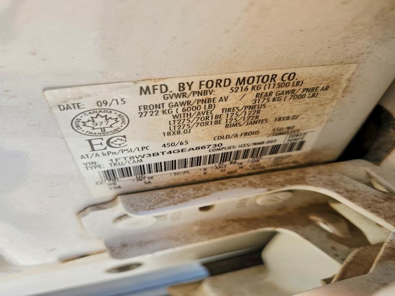 2016 Ford F350 მანქანა იყიდება აუქციონზე, vin: 1FT8W3BT4GEA86730, აუქციონის ნომერი: 62025866