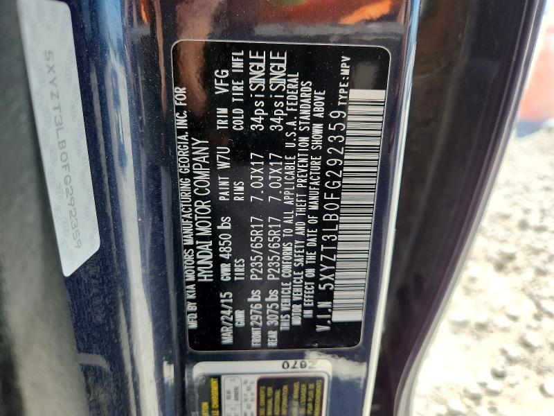 Продажа на аукционе авто 2015 Hyundai Santa Fe Sport, vin: 5XYZT3LB0FG292359, номер лота: 60791726