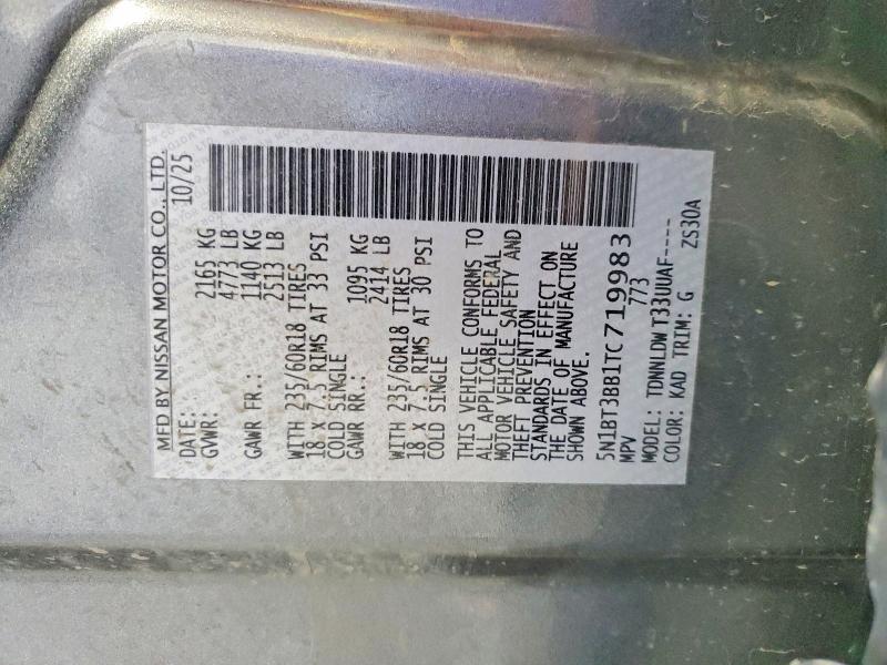 Aukcja sprzedaży 2026 Nissan Rogue, vin: 5N1BT3BB1TC719983, numer aukcji: 59622096