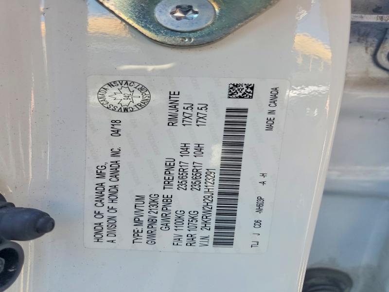 Продажа на аукционе авто 2018 Honda Cr-v, vin: 2HKRW2H29JH123291, номер лота: 60391756