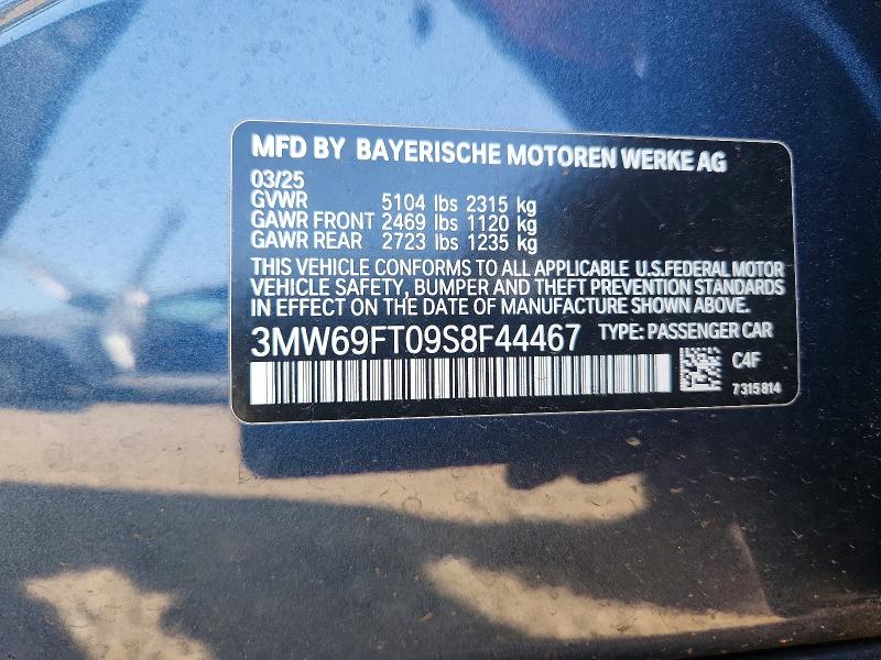 Aukcja sprzedaży 2025 Bmw M340xi, vin: 3MW69FT09S8F44467, numer aukcji: 62055716