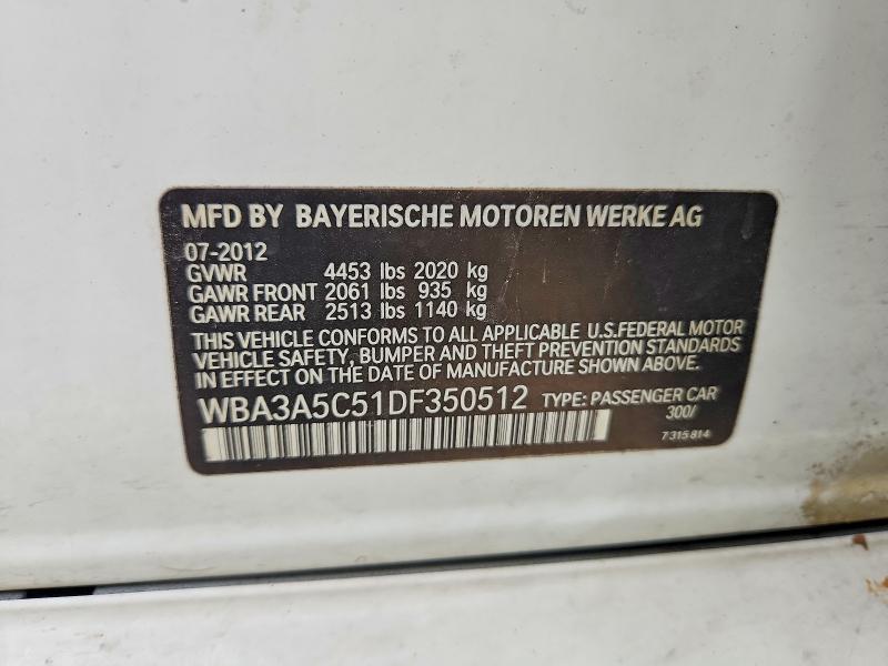 Продаж на аукціоні авто 2013 Bmw 328, vin: WBA3A5C51DF350512, номер лоту: 61414996