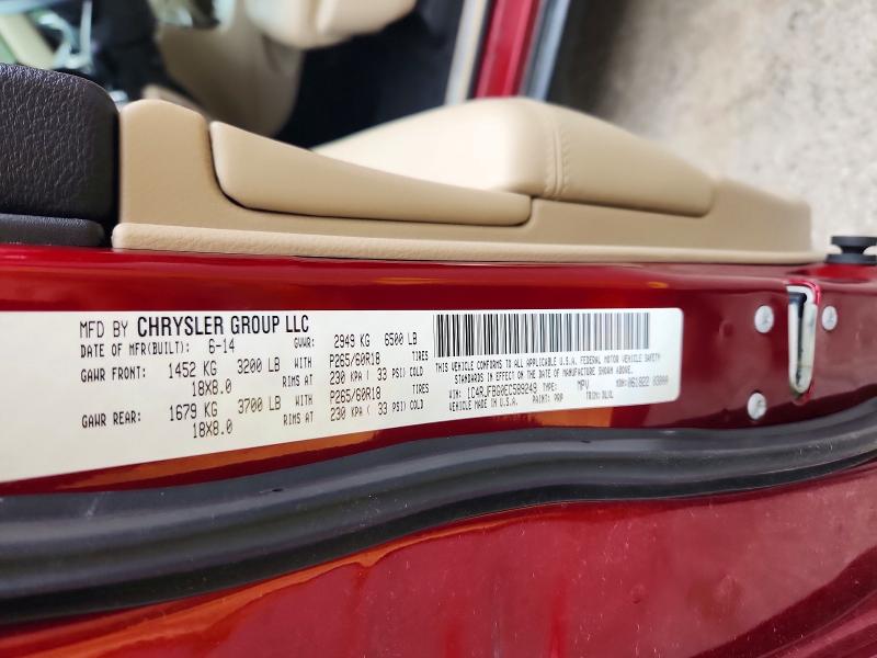 Продажа на аукционе авто 2014 Jeep Grand Cherokee, vin: 1C4RJFBG0EC589249, номер лота: 59972196