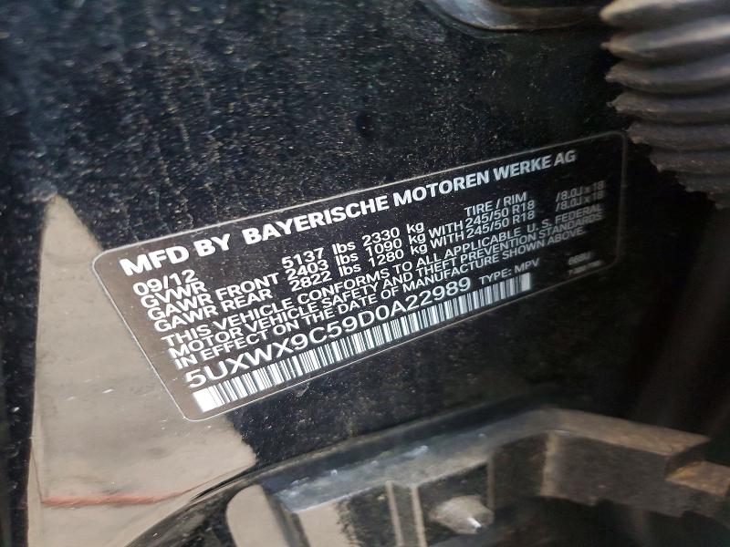 Aukcja sprzedaży 2013 Bmw X3, vin: 5UXWX9C59D0A22989, numer aukcji: 60974856