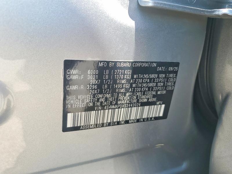 Aukcja sprzedaży 2025 Subaru Ascent, vin: 4S4WMAPDXS3443024, numer aukcji: 60649876